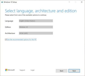 Windows 10 - raccomended settings