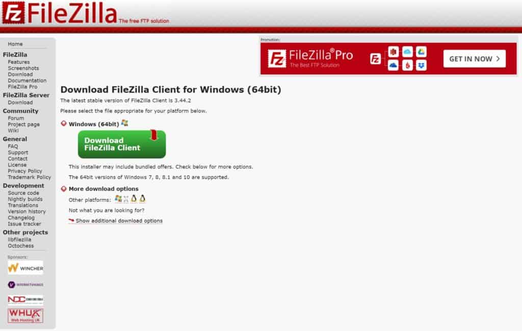 Get-FileZilla-FTP client