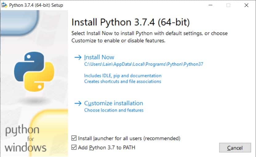 Python 3 - standard installation process