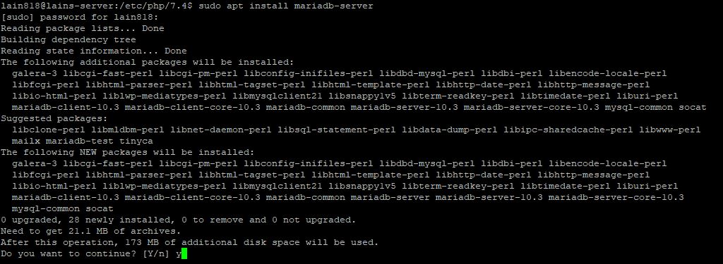 13. installing MariaDB server